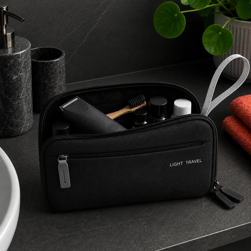 Men's Travel Wash Bag — Water-Resistant Dopp Kit & Toiletry Organiser