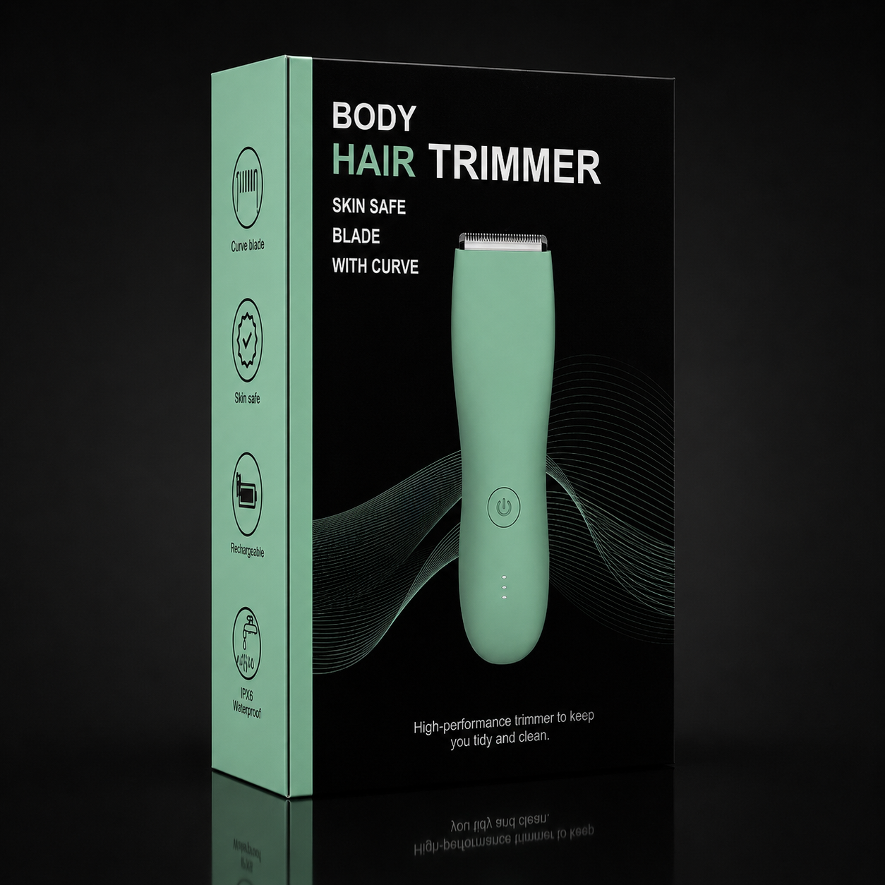 Below-the-Belt Trimmer — Waterproof Groin & Body Groomer for Men | Dual Head, SkinSafe Foil Blade