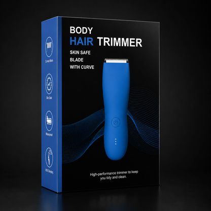Below-the-Belt Trimmer — Waterproof Groin & Body Groomer for Men | Dual Head, SkinSafe Foil Blade